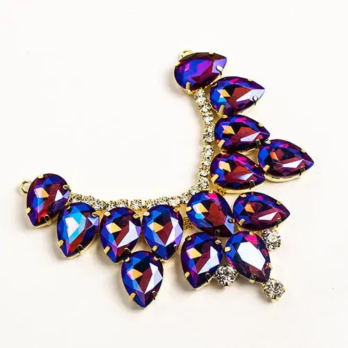 Crystal Motifs Drop 9cm Aurora Borealis