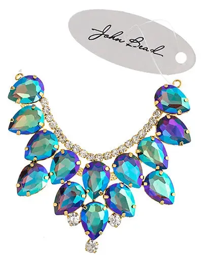 Crystal Motifs Drop 9cm Aurora Borealis