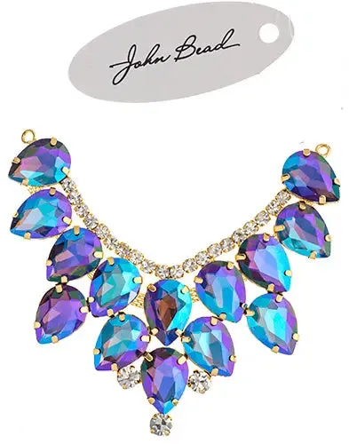 Crystal Motifs Drop 9cm Aurora Borealis