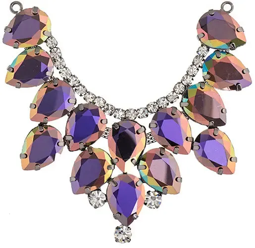 Crystal Motifs Drop 9cm Aurora Borealis