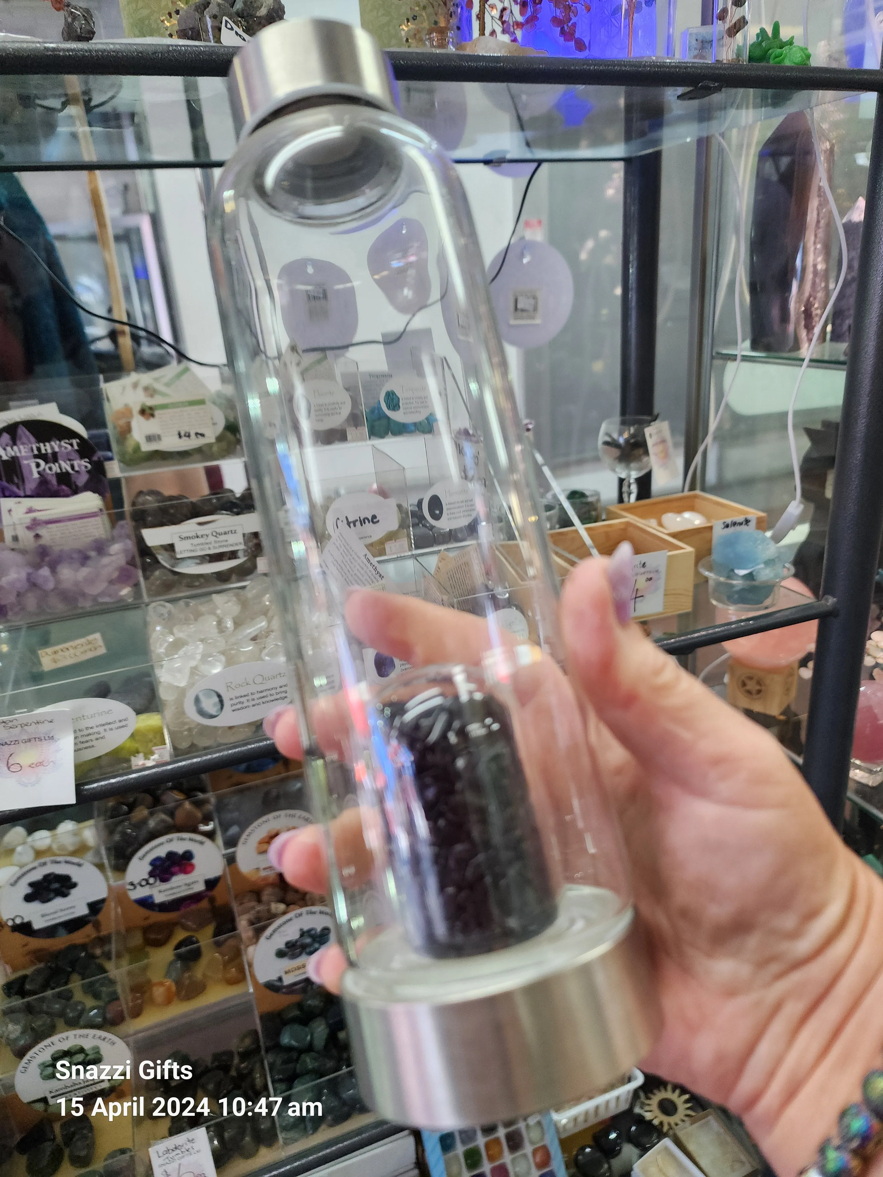 Crystal Water Bottle - Chip Dome