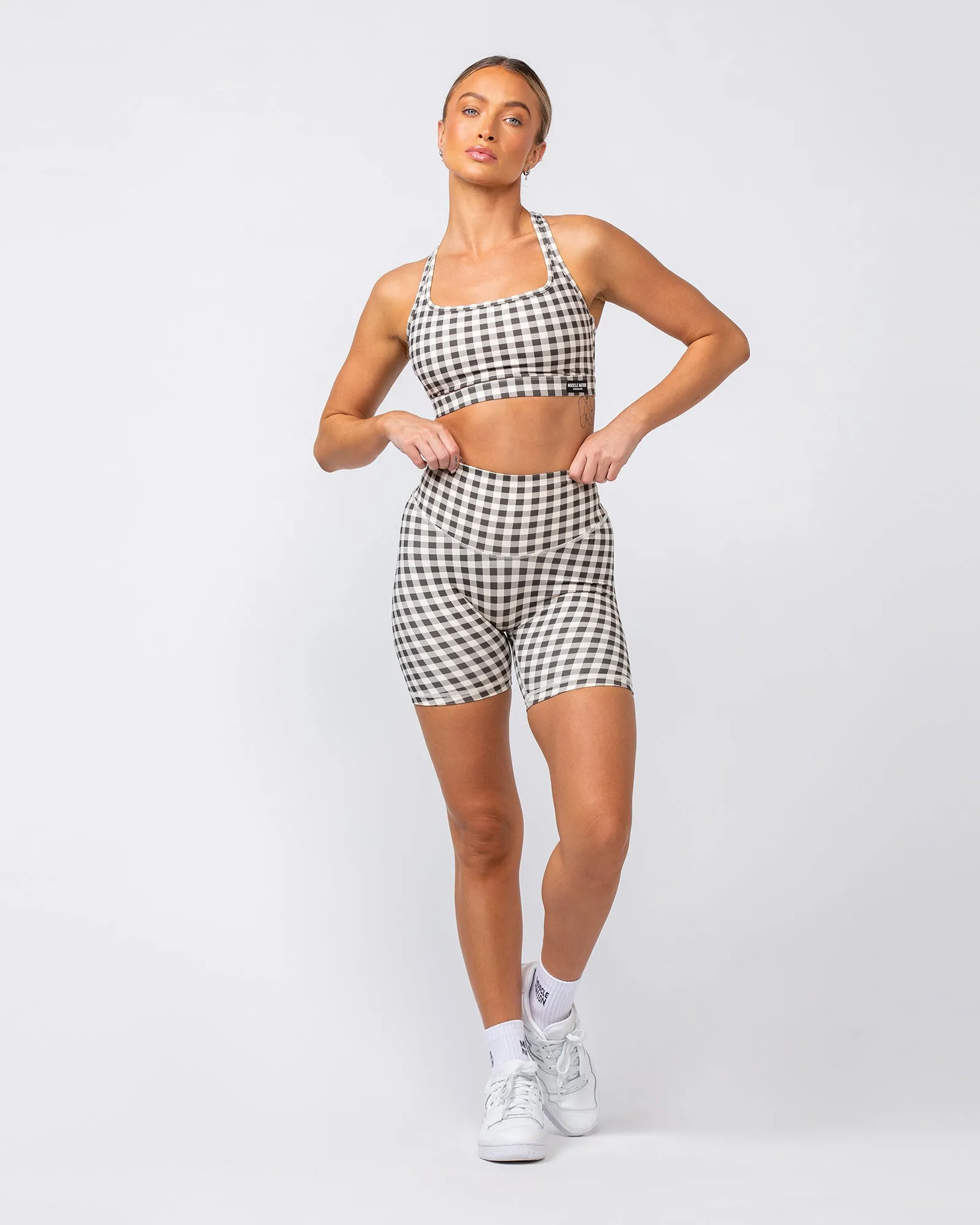 Desire Aura Bra - Deep Brown Gingham Print