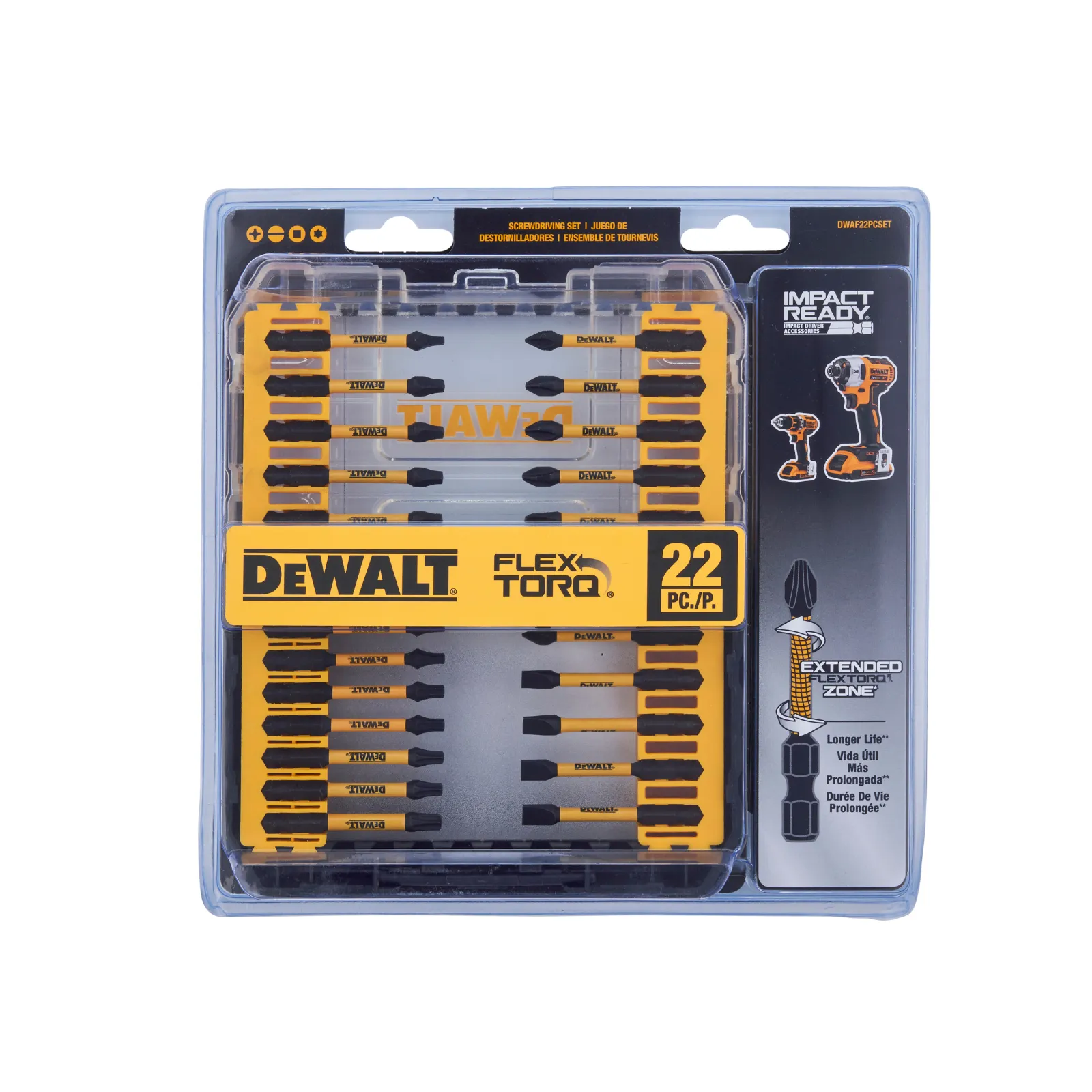 DeWALT Flextorq 22 Piece Screwdriving Bit Set DWAF22PCSET