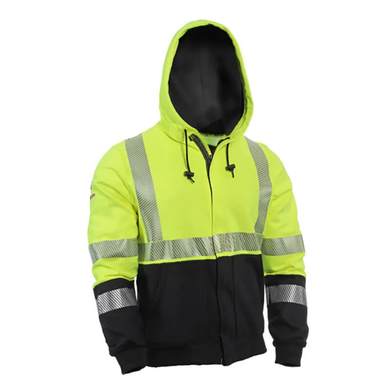 DRIFIRE FR Hi-Vis Hybrid Zip Hoodie Class 3 SWSHEHZC3-_ _