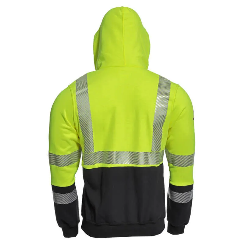 DRIFIRE FR Hi-Vis Hybrid Zip Hoodie Class 3 SWSHEHZC3-_ _