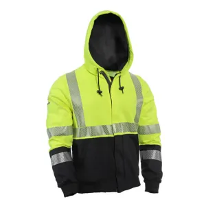 DRIFIRE FR Hi-Vis Hybrid Zip Hoodie Class 3 SWSHEHZC3-_ _