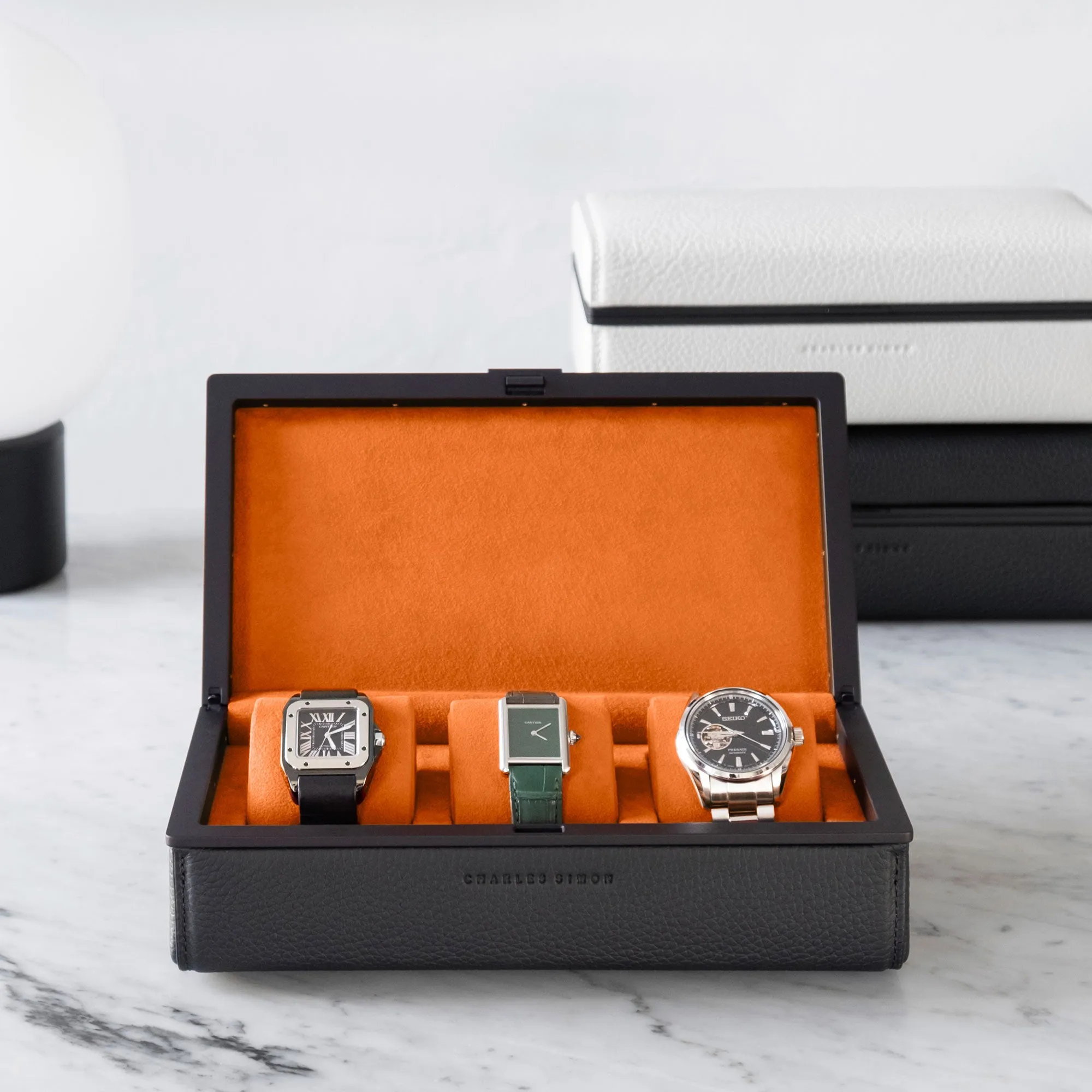 EATON 3 WATCH CASE - BLACK / BLACK