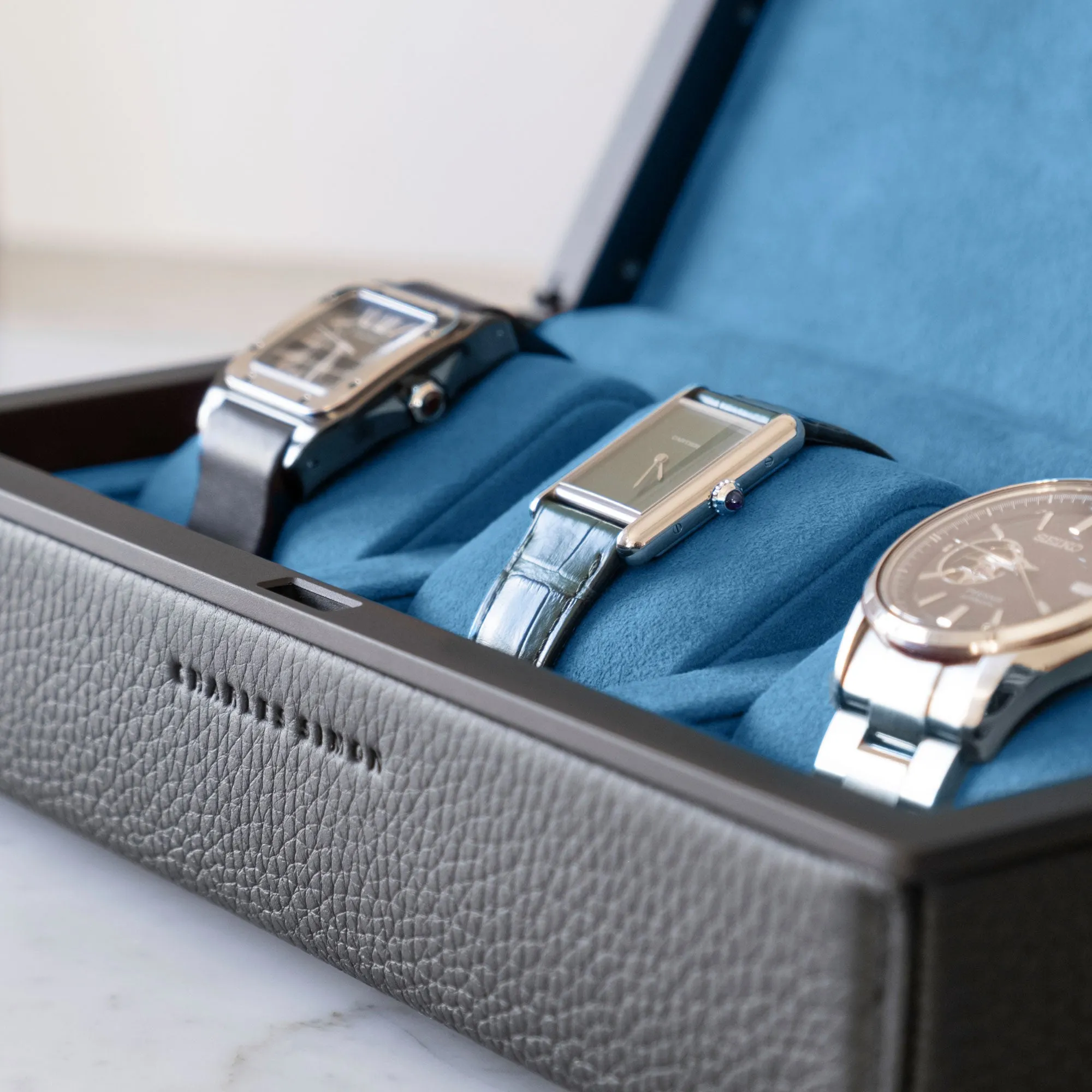 EATON 3 WATCH CASE - BLACK / BLACK