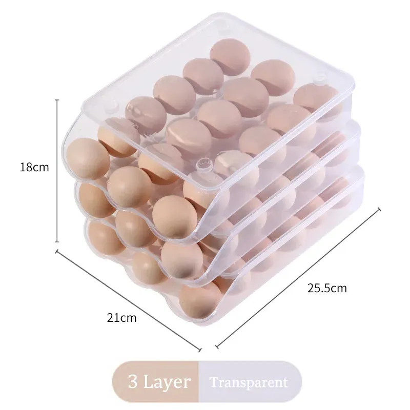 Egg Storage Box 1/2/3Layer Egg Crisper