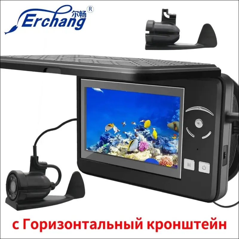 Erchang f431b underwater fishing camera with 4x digital zoom 4.3 inch 4000mah 15m infrared winter