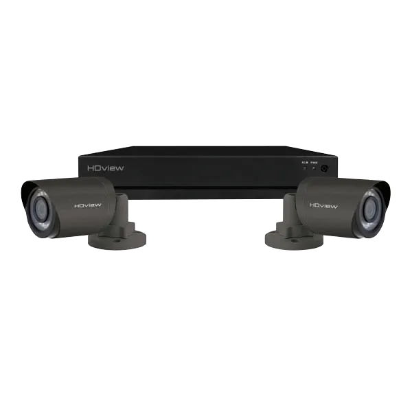 ESP SHDV4KB2G2TB HDview 4MP Super HD 4 Channel 2TB 2x Grey Bullet Camera Kit