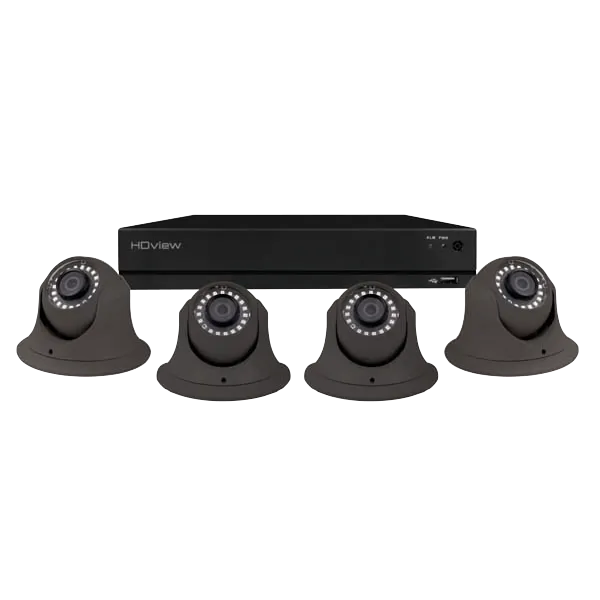 ESP SHDV8KD4G2TB HDview 4MP Super HD 8 Channel 2TB 4x Grey Dome Camera Kit