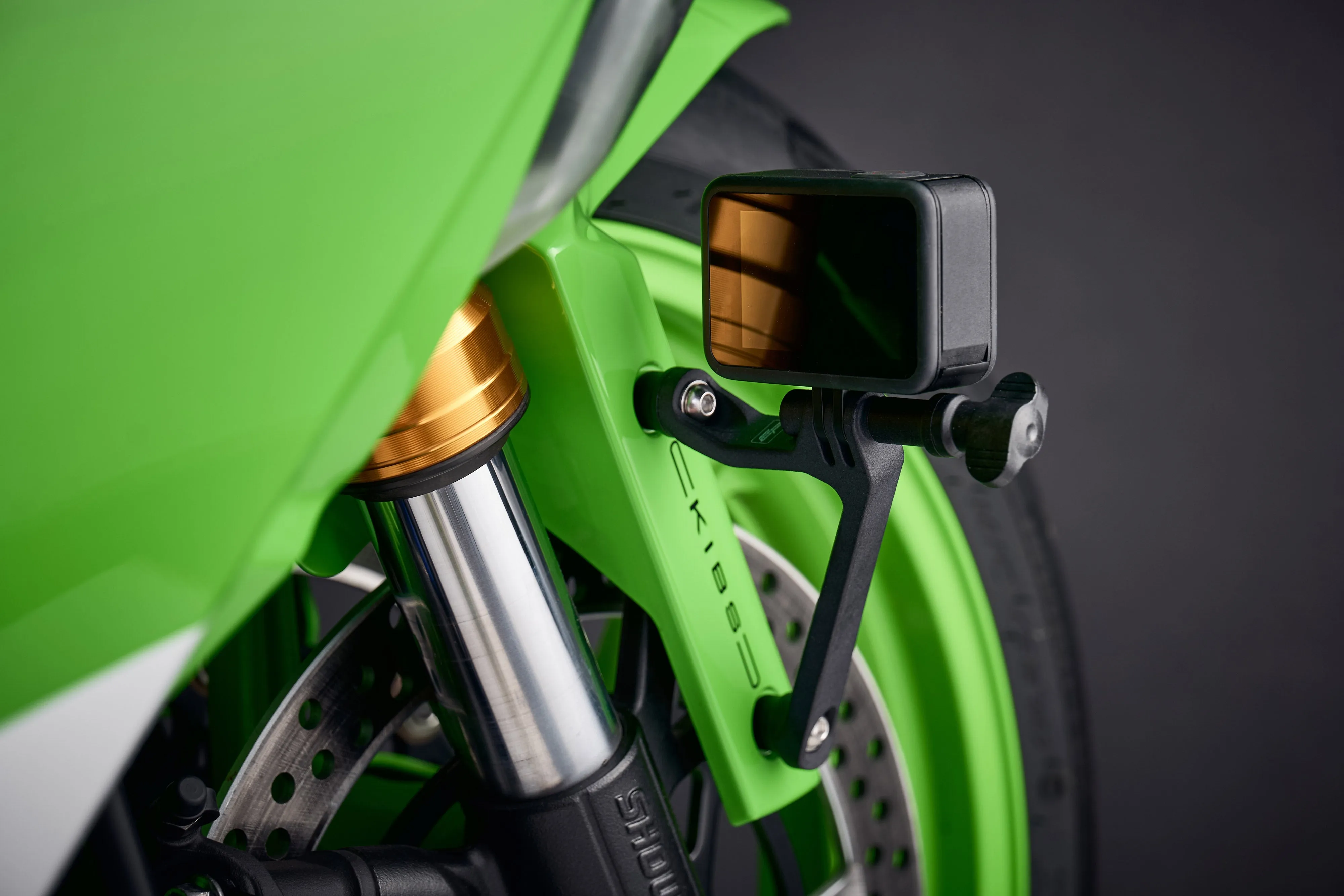 Evotech Action / Safety Camera Front Mudguard Mount - Kawasaki ZX-10R KRT (2019-2020)