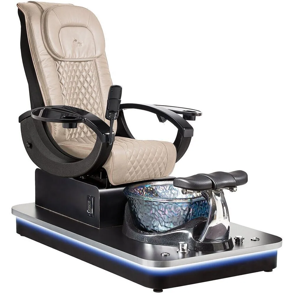 Felicity Freeform Pedicure Chair with Crystal Glass Pedicure Basin by Whale Spa