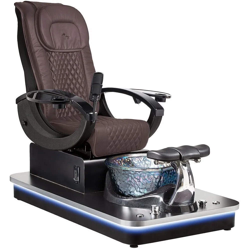 Felicity Freeform Pedicure Chair with Crystal Glass Pedicure Basin by Whale Spa