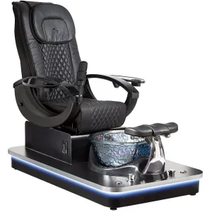 Felicity Freeform Pedicure Chair with Crystal Glass Pedicure Basin by Whale Spa