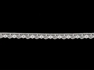 Floral Edge Lace, white - 1/2"(13mm)