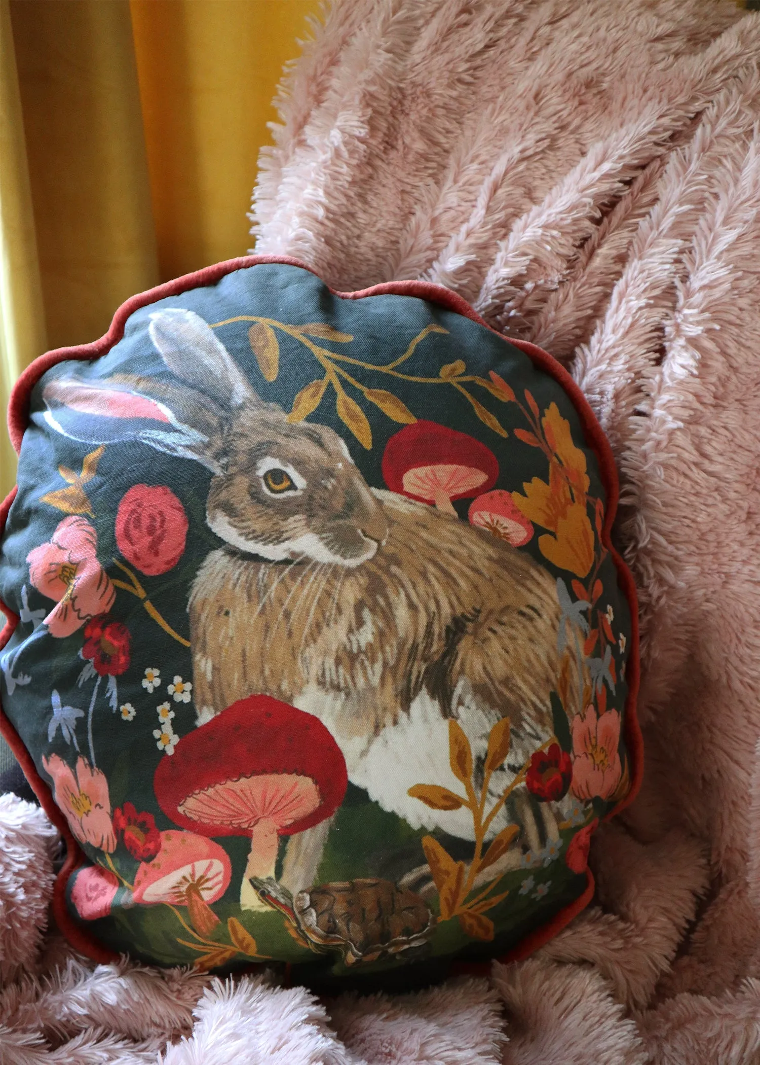Floral Hare Pillow