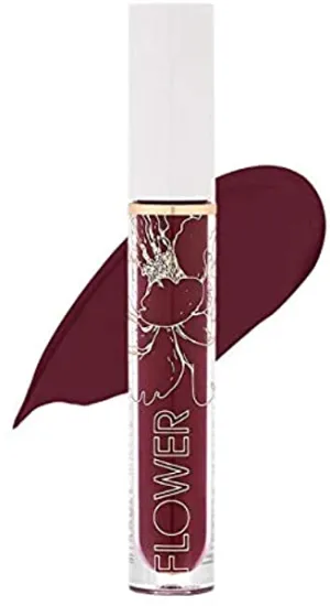 Flower Beauty Miracle Matte Liquid Lip Color - Vividly Bold & Creaseless Matte Liquid Lipstick, Comfortable All Day High Impact Makeup Color (Black Cherry)