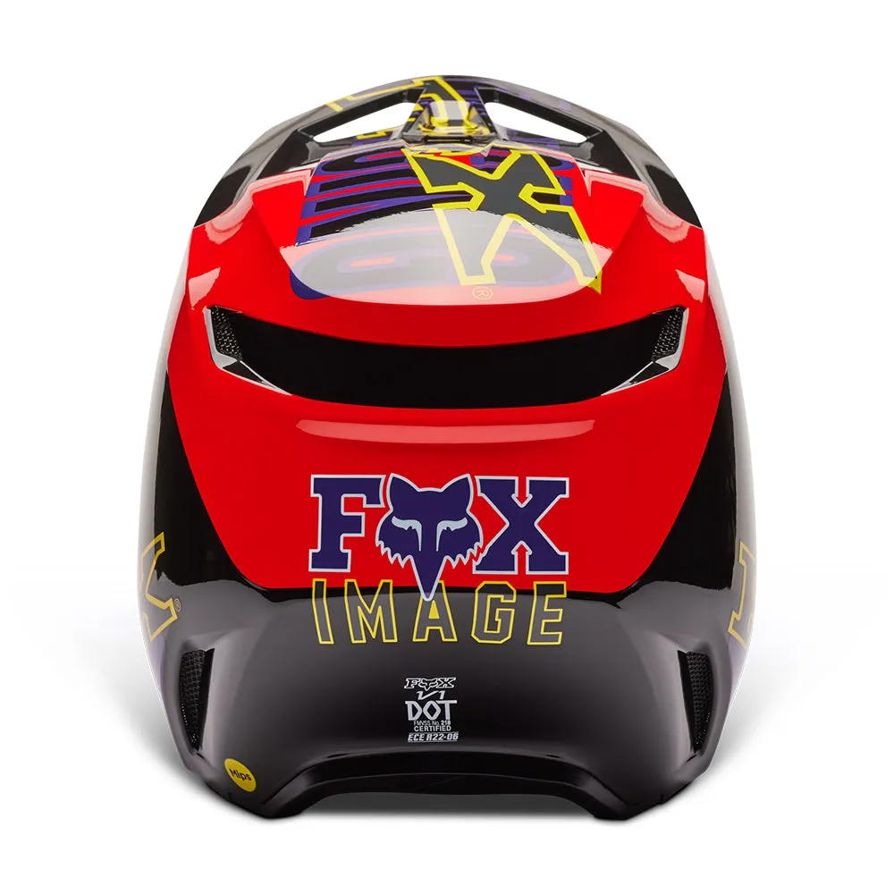 FOX V1 BARBED WIRE HELMET MIPS SE ECE [BLACK/RED]