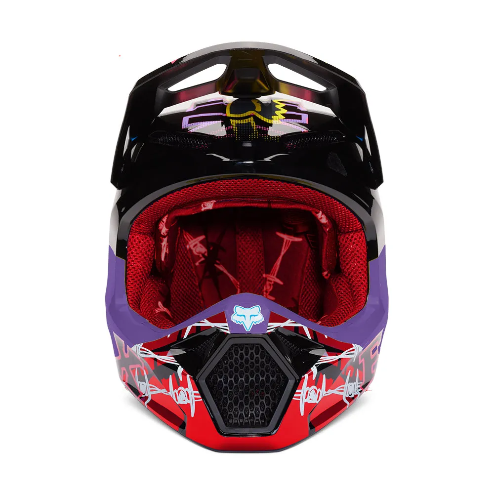 FOX V1 BARBED WIRE HELMET MIPS SE ECE [BLACK/RED]