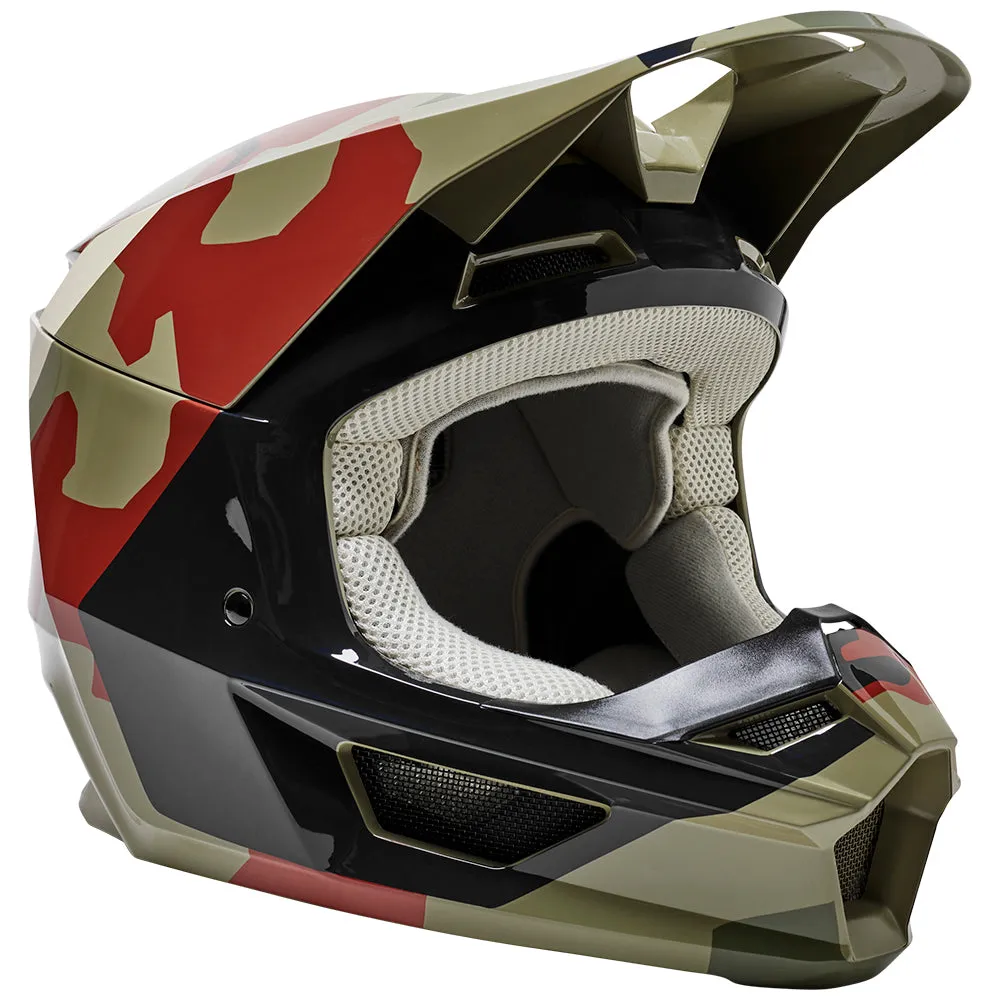 FOX V1 BNKR HELMET ECE [GREEN CAMO] S