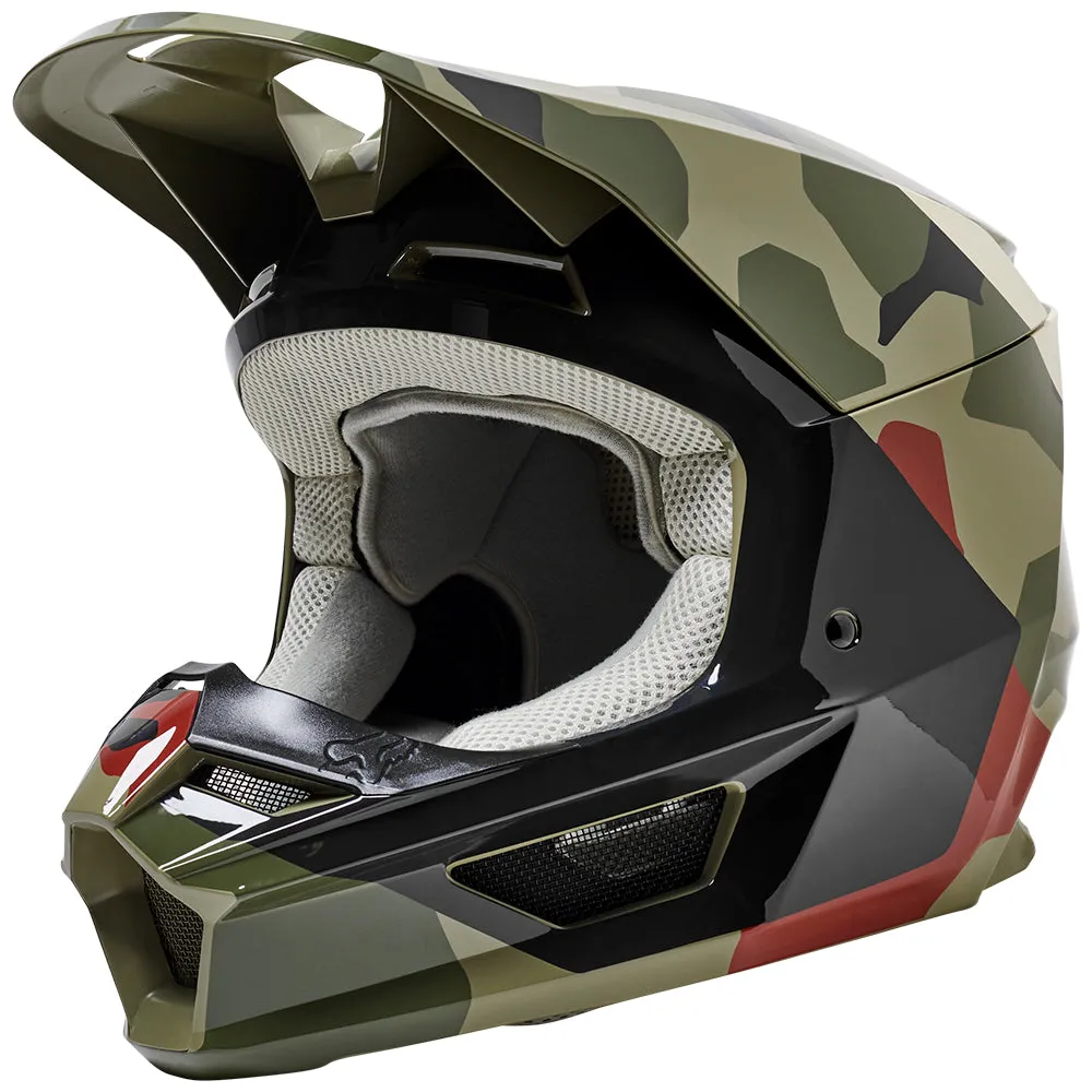 FOX V1 BNKR HELMET ECE [GREEN CAMO] S