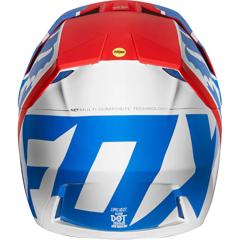 FOX V3 KILA HELMET ECE [BLUE/RED] SMALL
