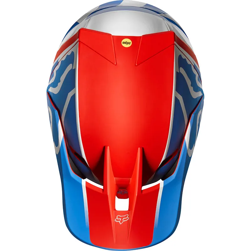 FOX V3 KILA HELMET ECE [BLUE/RED] SMALL