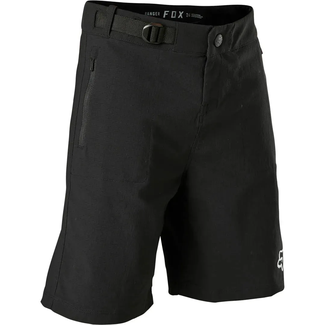 FOX YOUTH RANGER SHORT W/LINER - BLACK