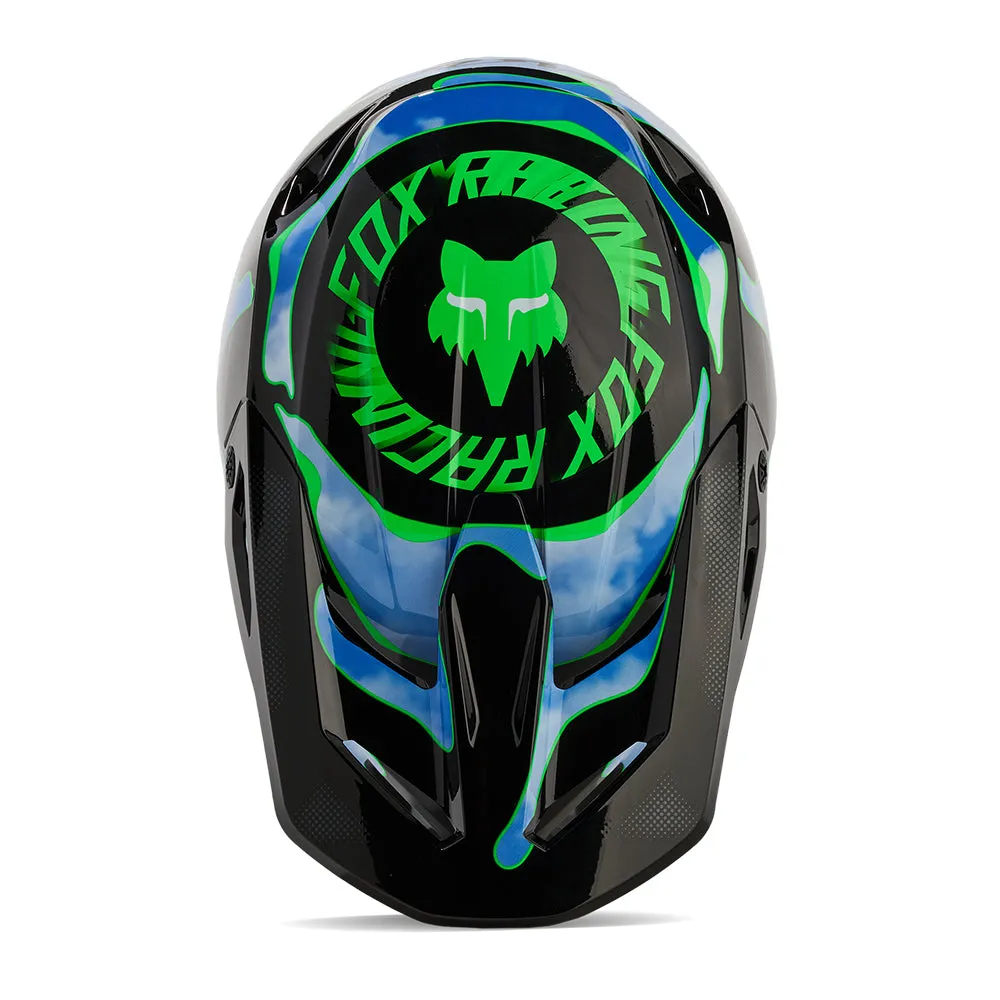 FOX YOUTH V1 ATLAS HELMET [BLACK/GREEN]
