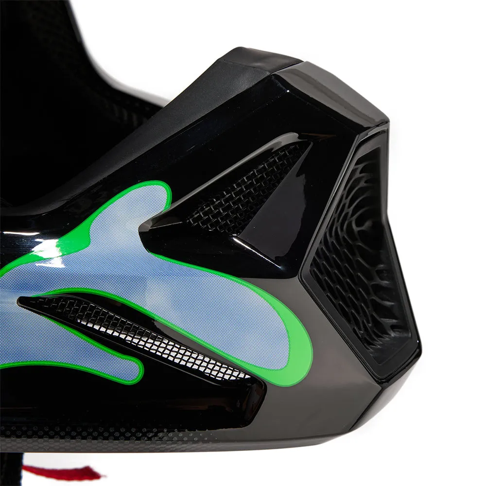 FOX YOUTH V1 ATLAS HELMET [BLACK/GREEN]