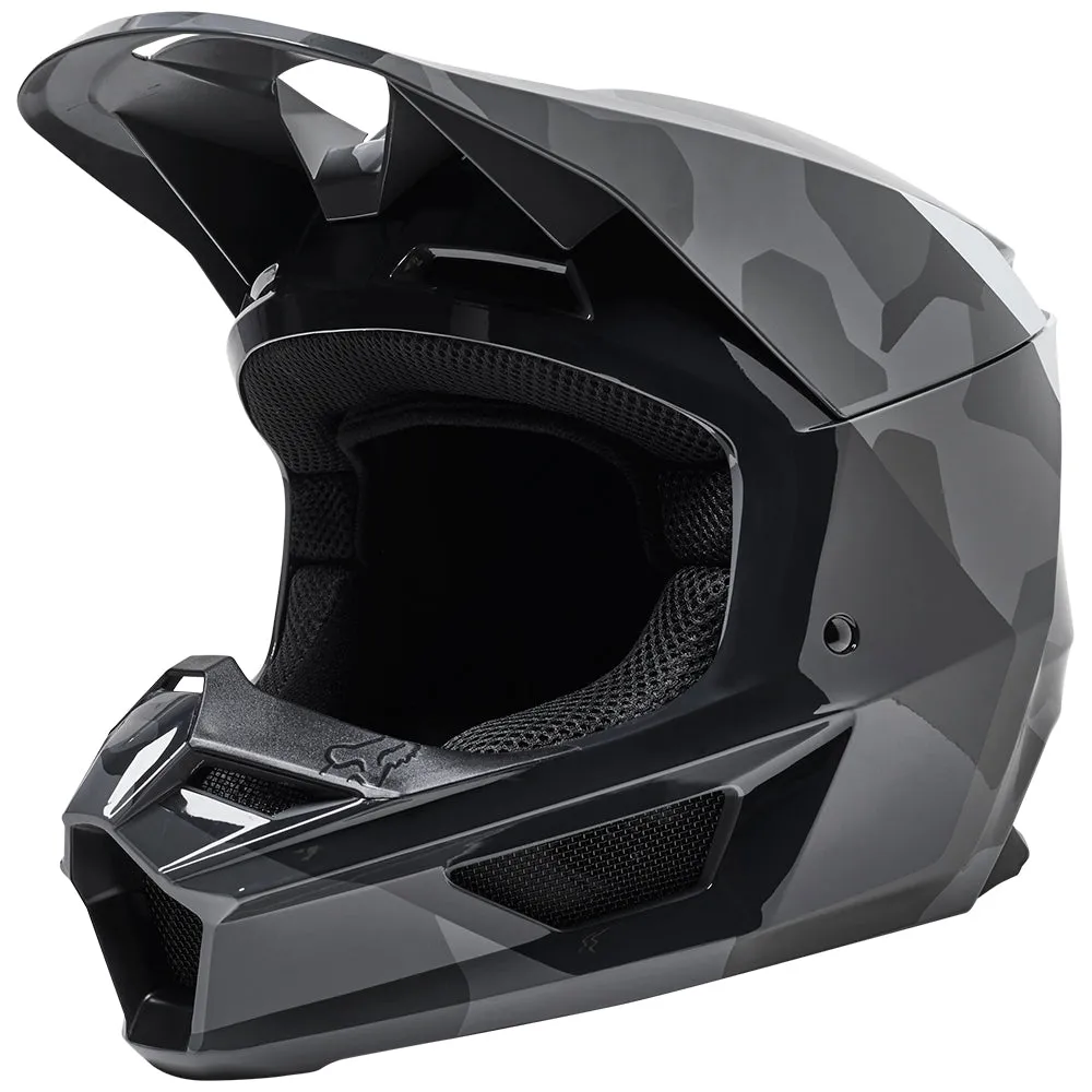 FOX YOUTH V1 BNKR HELMET ECE [BLACK CAMO]