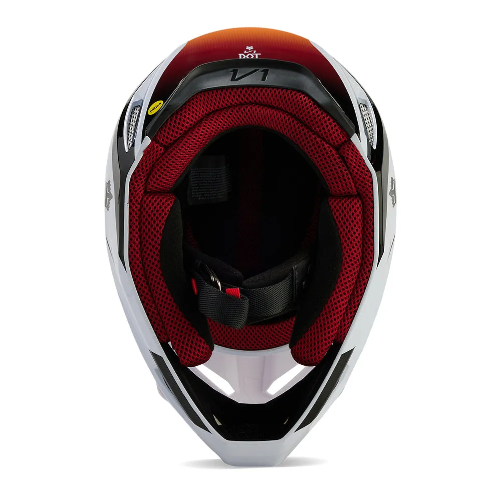 FOX YOUTH V1 FLORA HELMET [WHITE/BLACK]