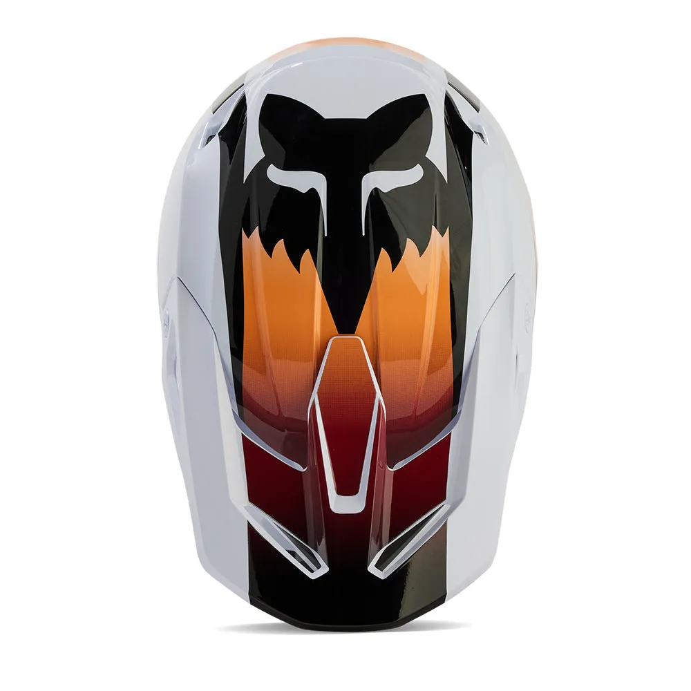 FOX YOUTH V1 FLORA HELMET [WHITE/BLACK]