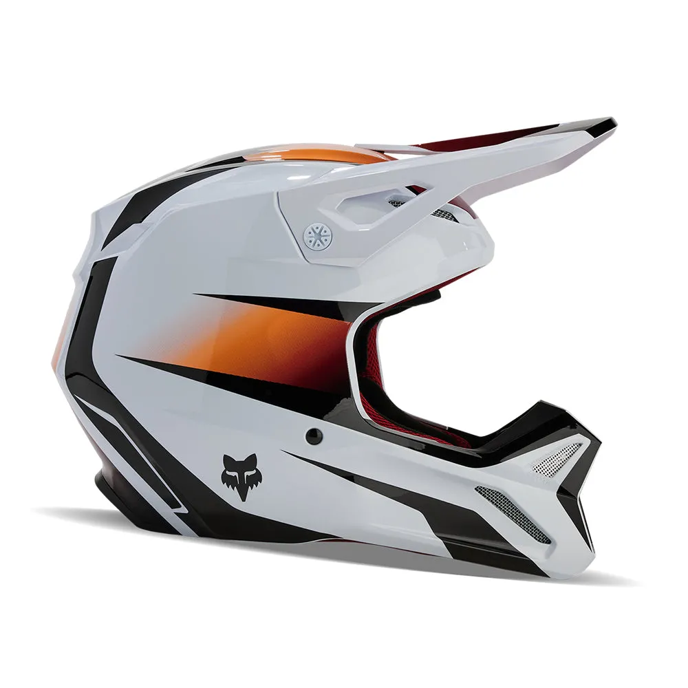 FOX YOUTH V1 FLORA HELMET [WHITE/BLACK]