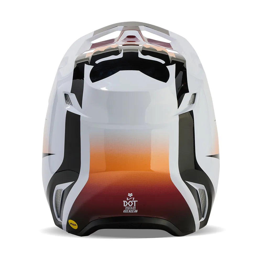 FOX YOUTH V1 FLORA HELMET [WHITE/BLACK]