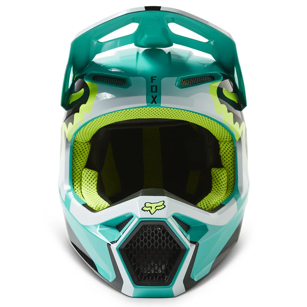 FOX YOUTH V1 LEED HELMET MIPS ECE [TEAL] YS