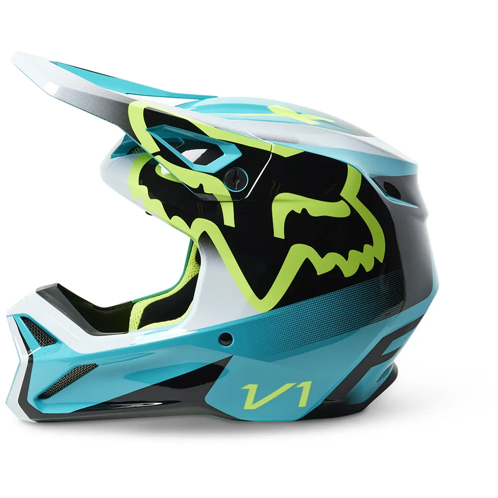 FOX YOUTH V1 LEED HELMET MIPS ECE [TEAL] YS