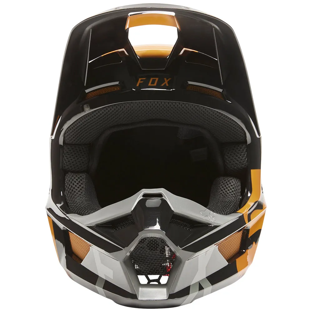 FOX YOUTH V1 SKEW HELMET ECE [BLACK/GOLD]