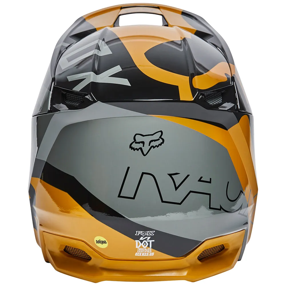 FOX YOUTH V1 SKEW HELMET ECE [BLACK/GOLD]