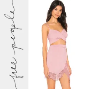 Free People Va Va Voom Bralette and Skirt Set Size Small