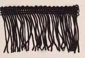 Fringe Rayon 6in Black Stretchy