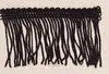 Fringe Rayon 6in Black Stretchy