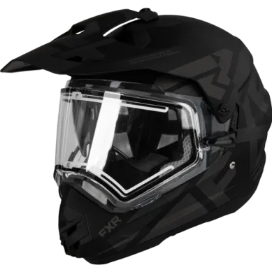 FXR Torque X Team Helmet w/ Electric Shield and Sun Shade, Black Ops