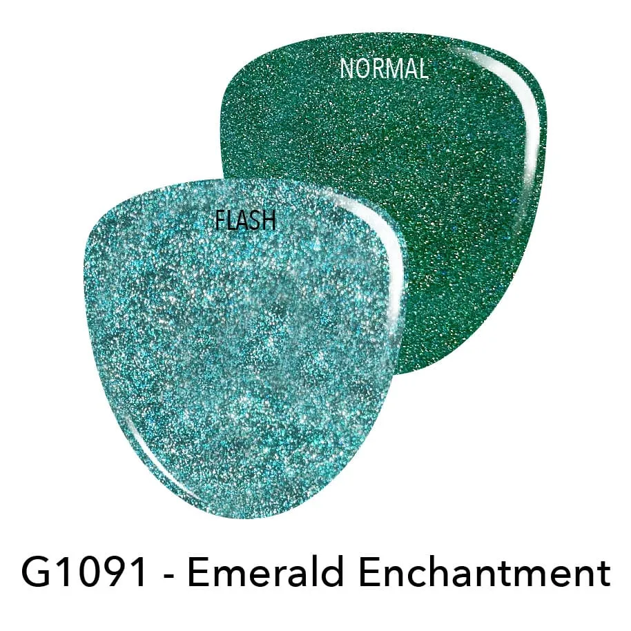 G1091 Emerald Enchantment Green Glitter Gel Polish