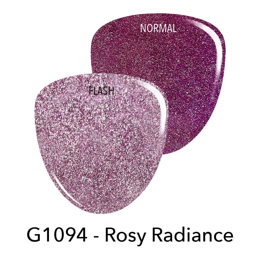 G1094 Rosy Radiance Pink Glitter Gel Polish