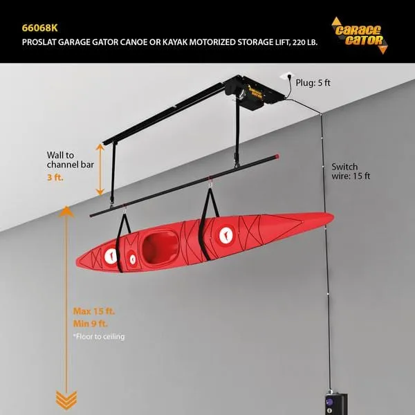 Garage Gator Motorized Kayak & Canoe Lift GG8220CK storage lift