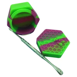 Gentcy 26ml 1PCS Purple Hexagon Silicone Container Jar Oil Wax  Container Holder 1