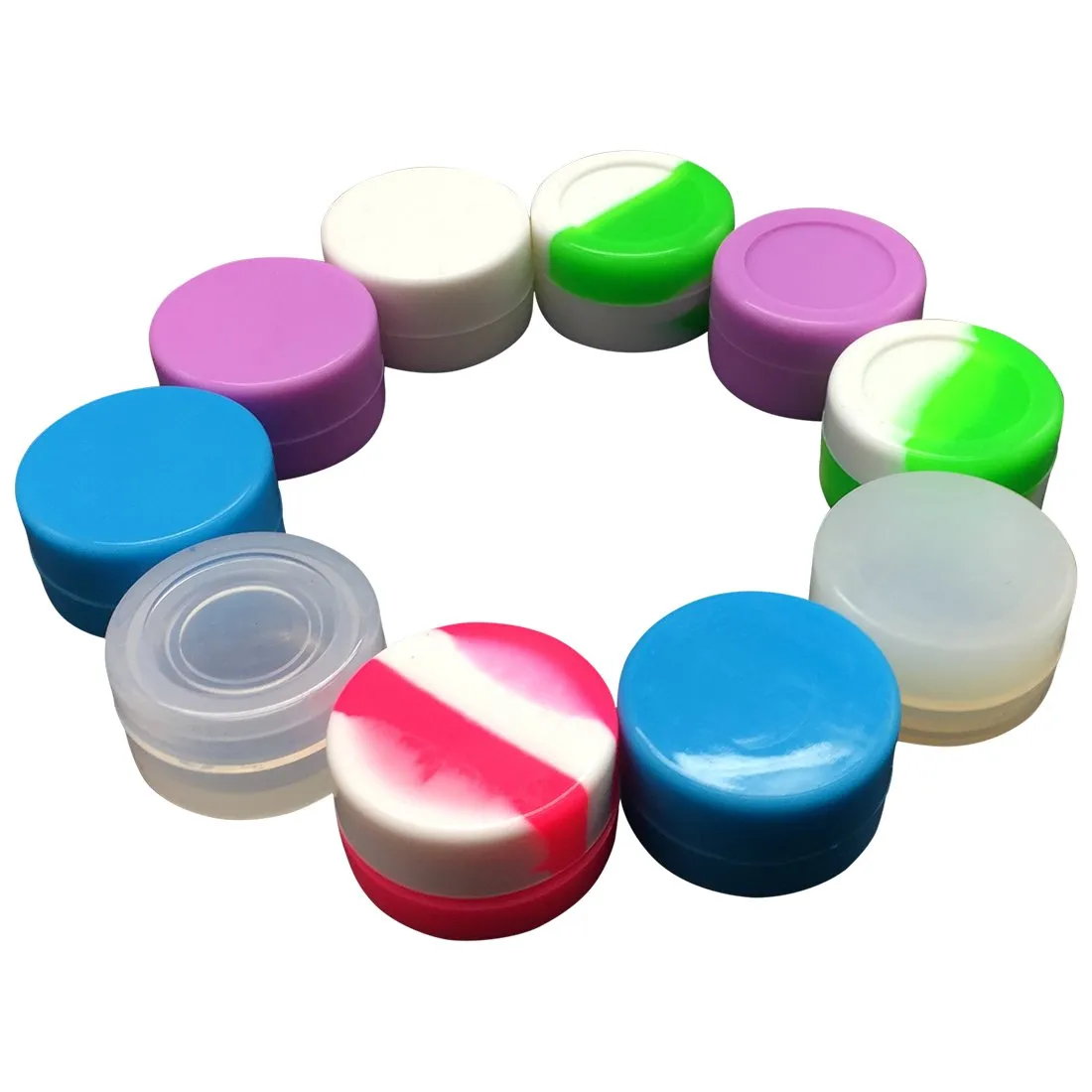 Gentcy Silicone 5ml 10pcs Lots Silicone Container Silicone Jars For Concentrate Oil Wax